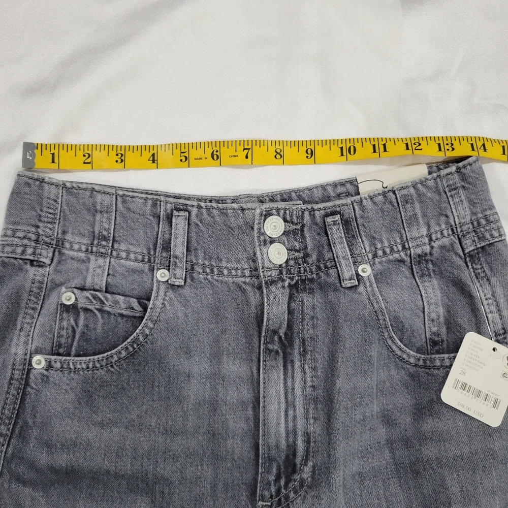 FREE PEOPLE Aster High Rise Straight Leg Jeans in Slate 28 NWT - Picture 7 of 9